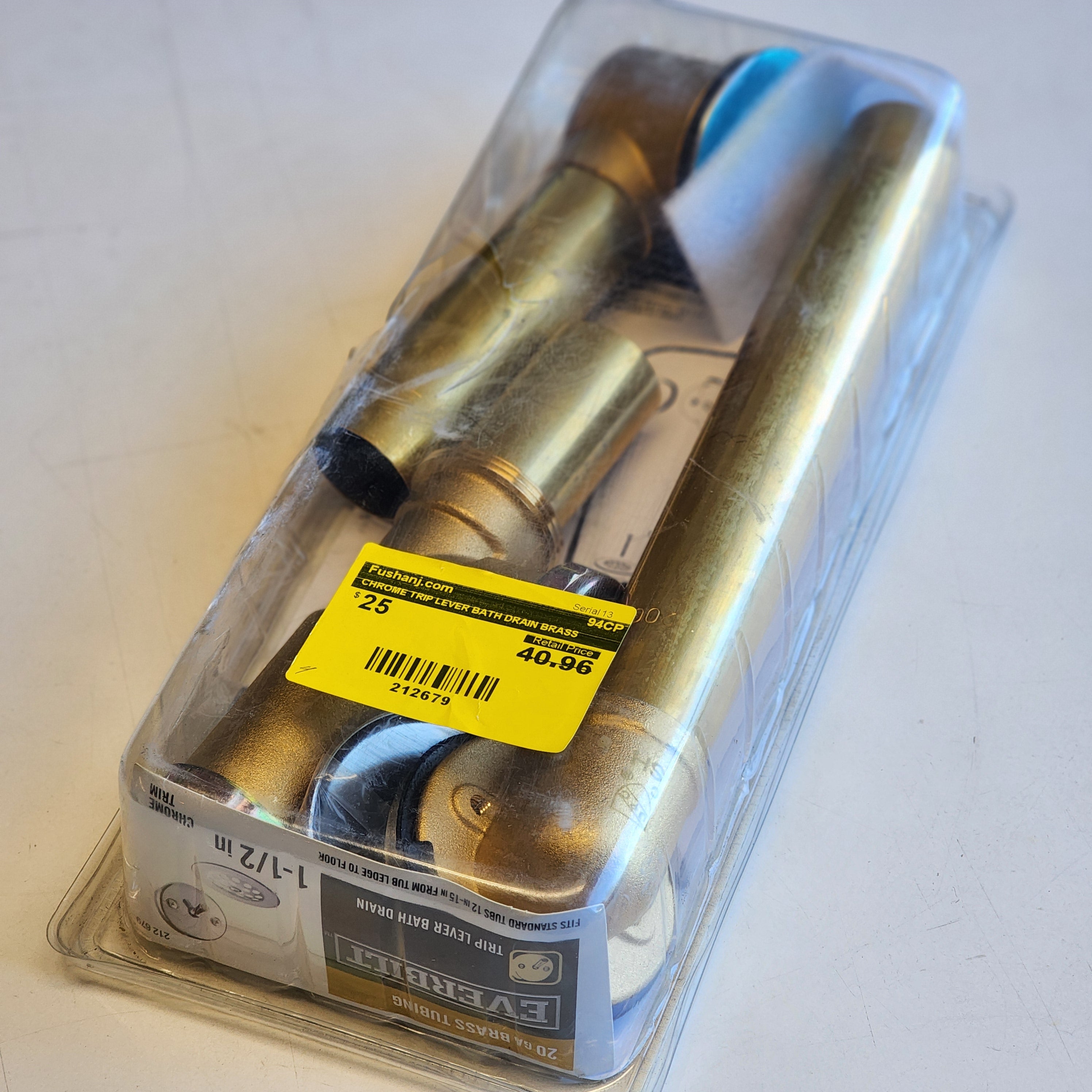 CHROME TRIP LEVER BATH DRAIN BRASS (94CP) CHROME TRIP LEVER BATH DRAIN BRASS (94CP)